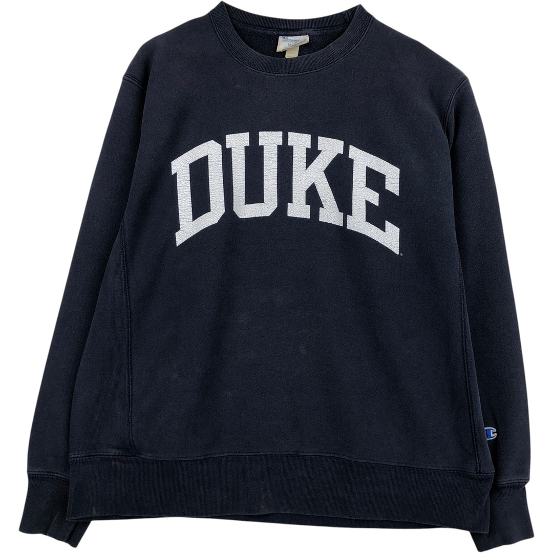 Champion REVERSE WEAVE Reverse Weave College Sweatshirt Trainer Men's L size cotton navy blue type Vintage Second Hand