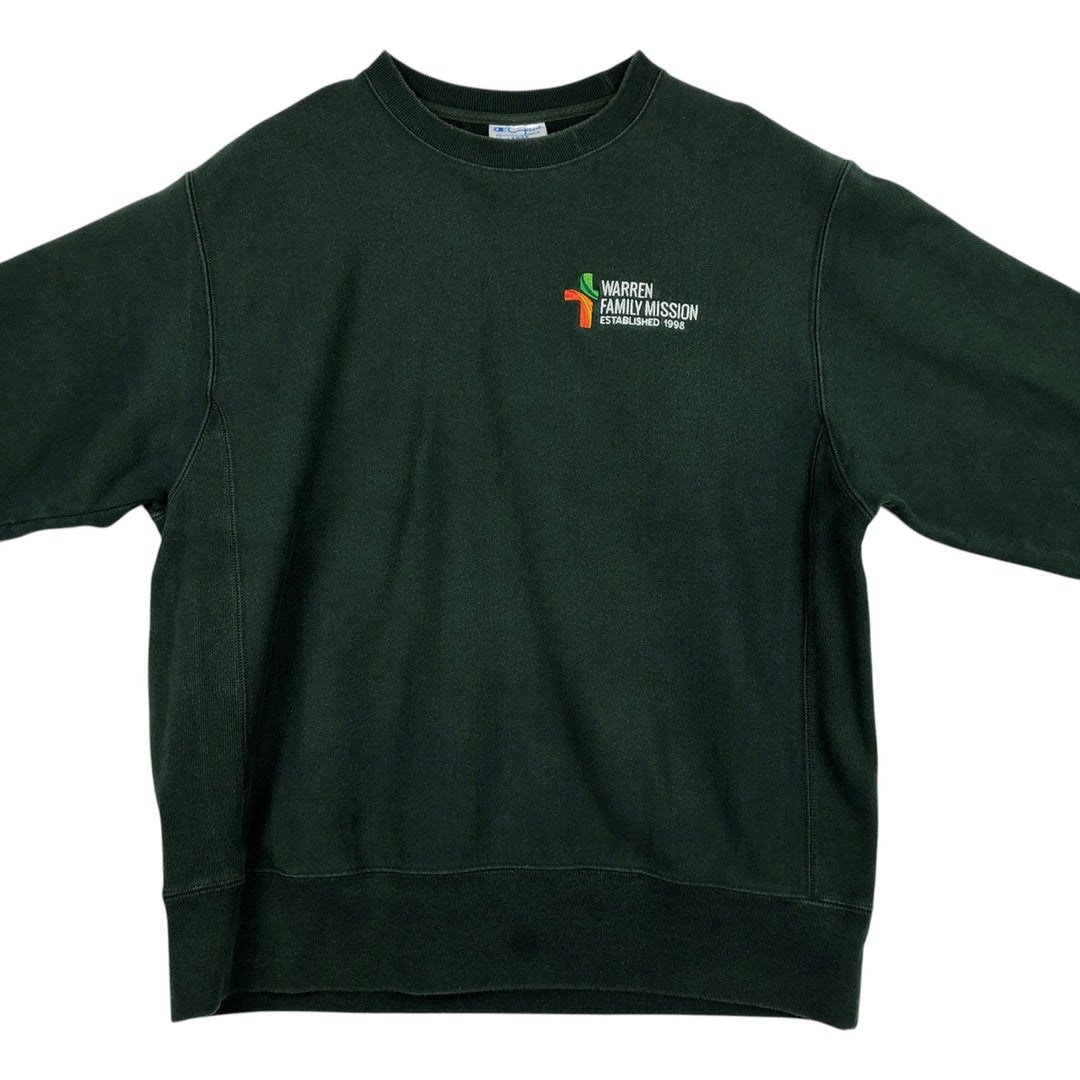 Champion REVERSE WEAVE Advertising Sweatshirt, Men's Size L cotton green type Vintage Second Hand