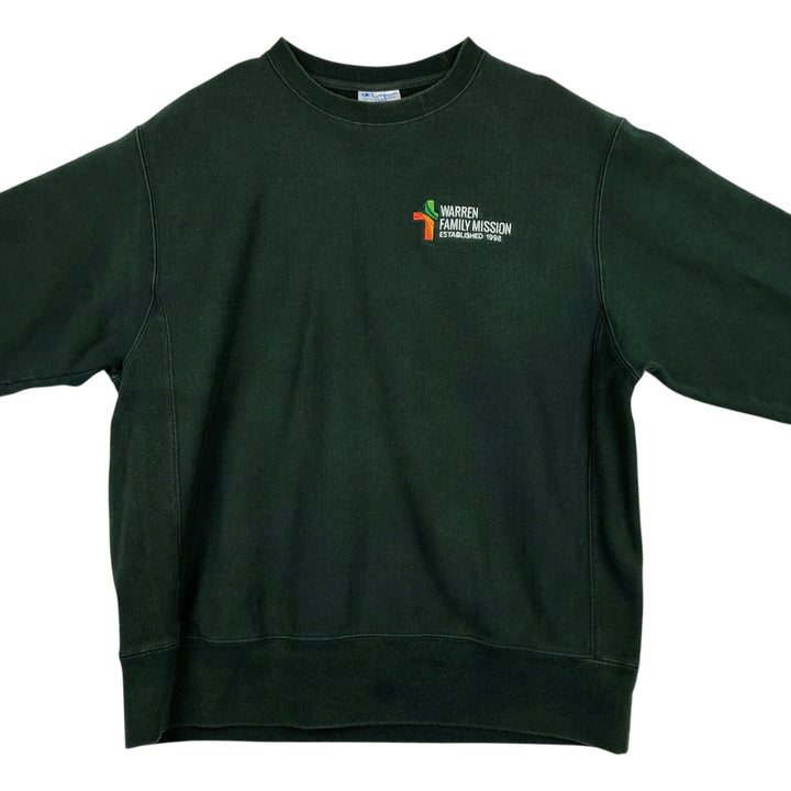 Champion REVERSE WEAVE Advertising Sweatshirt, Men's Size L cotton green type Vintage Second Hand