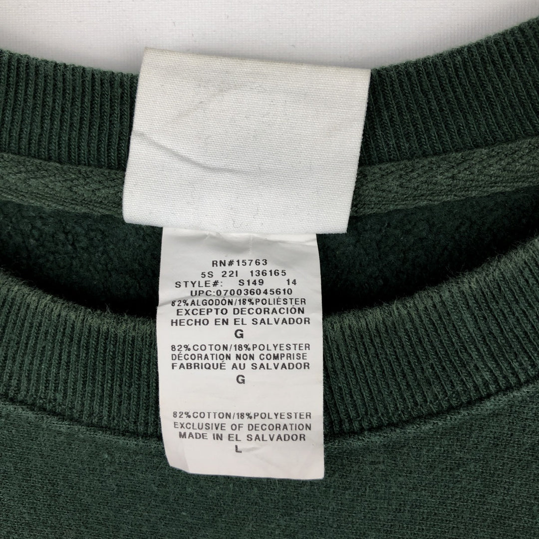 Champion REVERSE WEAVE Advertising Sweatshirt, Men's Size L cotton green type Vintage Second Hand