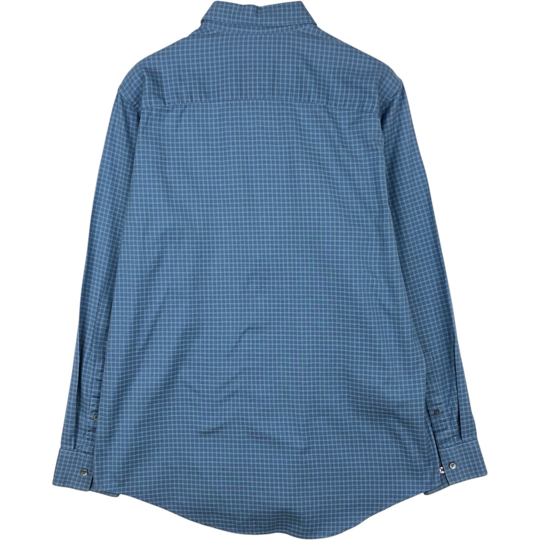 2000'S Banana Republic Long-Sleeve Button-Down Check Shirt, Men's Size L (approx.) cotton blue type Vintage Second Hand