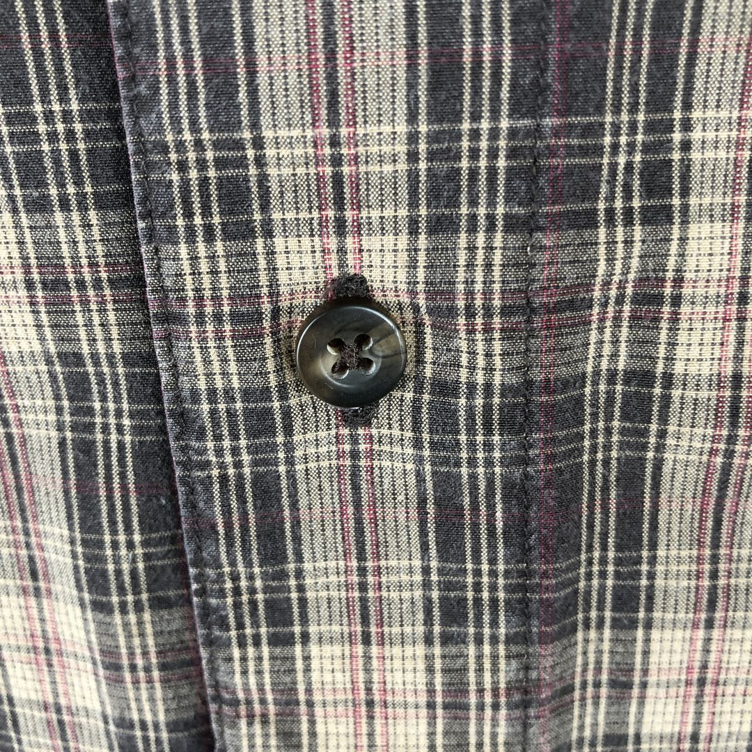 Eddie Bauer Long Sleeve Button-Down Check Shirt, Men's Size L cotton Beige type Vintage Second Hand