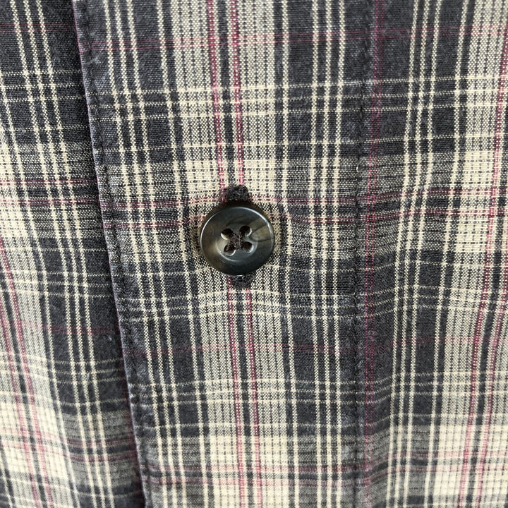 Eddie Bauer Long Sleeve Button-Down Check Shirt, Men's Size L cotton Beige type Vintage Second Hand