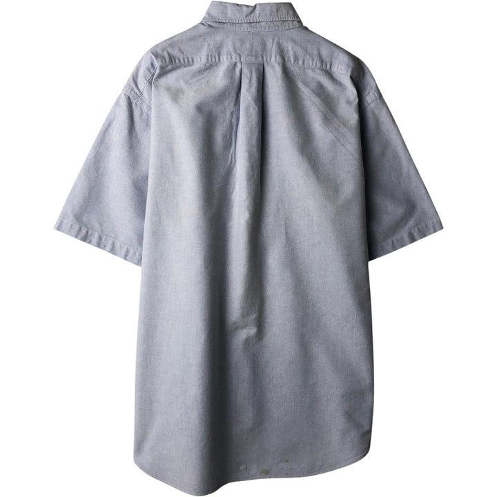 Ralph Lauren BLAIRE short sleeve button down shirt, men's size L cotton blue type Vintage Second Hand
