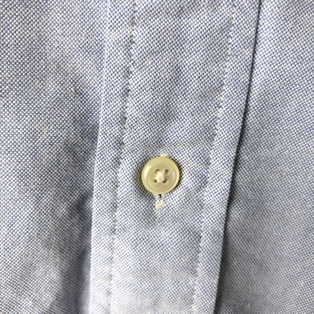 Ralph Lauren BLAIRE short sleeve button down shirt, men's size L cotton blue type Vintage Second Hand
