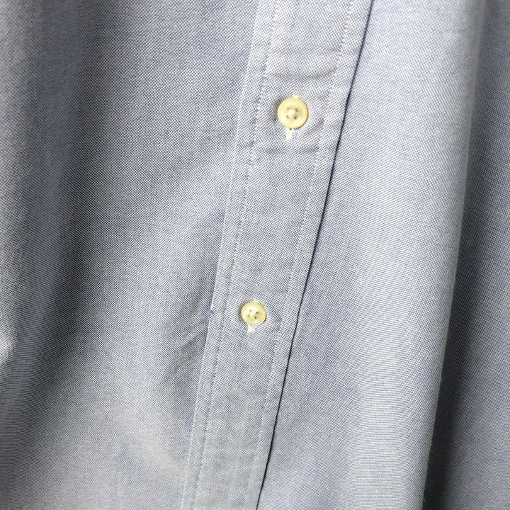Ralph Lauren BLAIRE short sleeve button down shirt, men's size L cotton blue type Vintage Second Hand