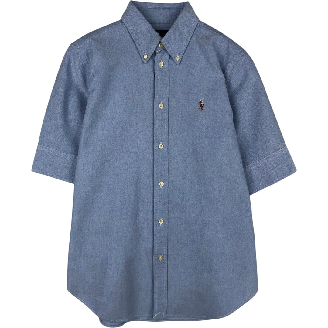 Ralph Lauren short sleeve button down shirt, men's size M cotton Blue type light blue Vintage Second Hand