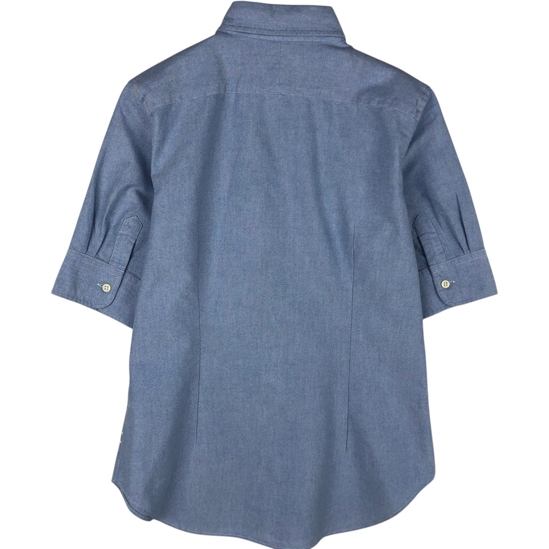 Ralph Lauren short sleeve button down shirt, men's size M cotton Blue type light blue Vintage Second Hand