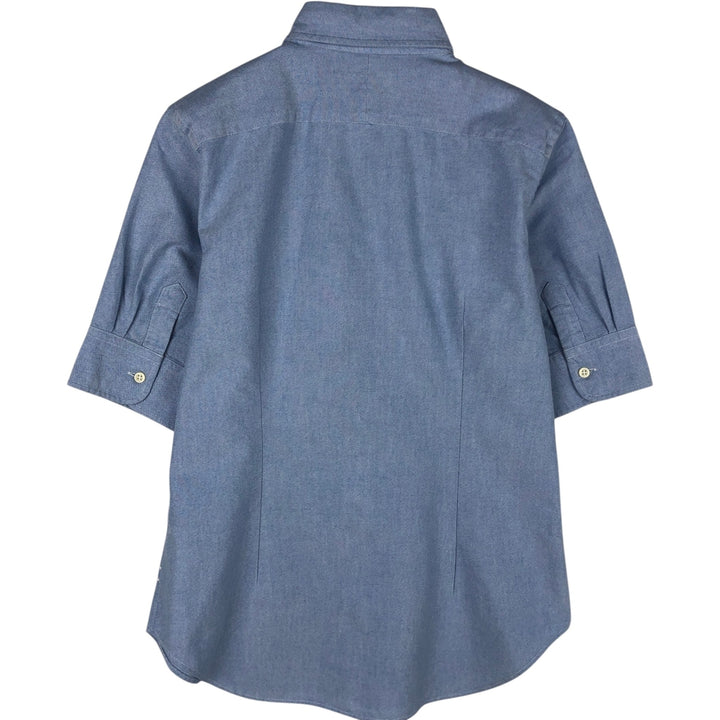 Ralph Lauren short sleeve button down shirt, men's size M cotton Blue type light blue Vintage Second Hand