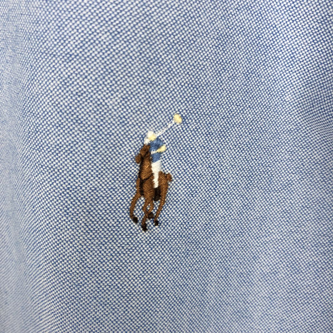 Ralph Lauren short sleeve button down shirt, men's size M cotton Blue type light blue Vintage Second Hand