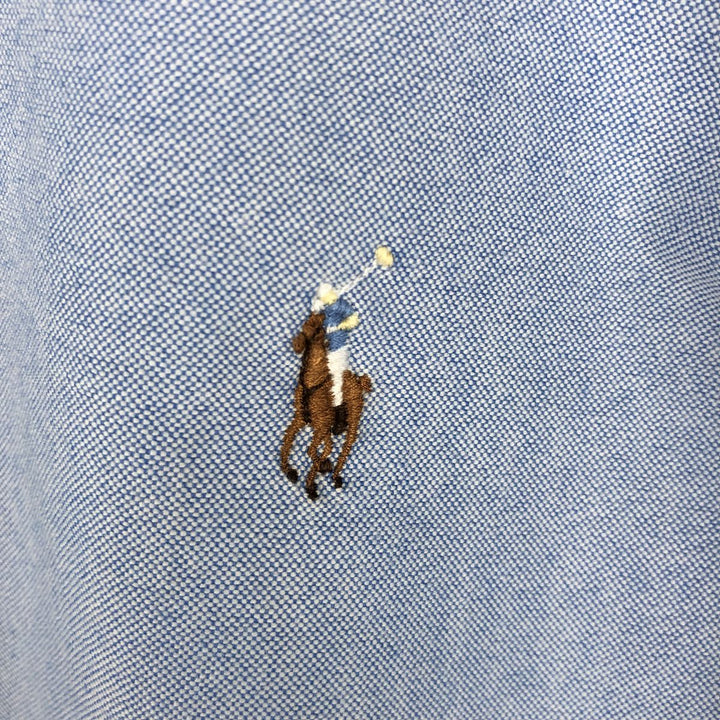 Ralph Lauren short sleeve button down shirt, men's size M cotton Blue type light blue Vintage Second Hand