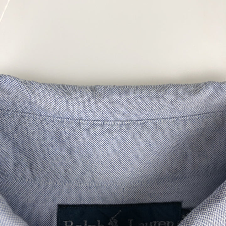 Ralph Lauren BLAKE short sleeve button down shirt, men's size L cotton Blue type light blue Vintage Second Hand