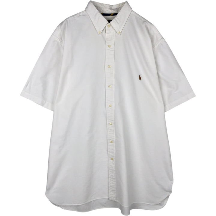 Ralph Lauren Classic Fit Short Sleeve Button Down Shirt Men's XL cotton white type Vintage Second Hand