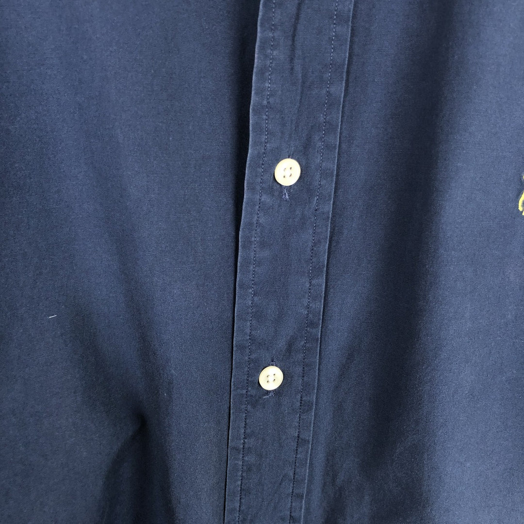 Ralph Lauren Classic Fit Short Sleeve Button Down Shirt Men's XL cotton navy blue type Vintage Second Hand