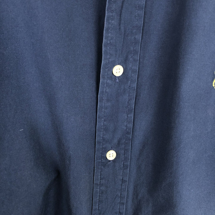 Ralph Lauren Classic Fit Short Sleeve Button Down Shirt Men's XL cotton navy blue type Vintage Second Hand