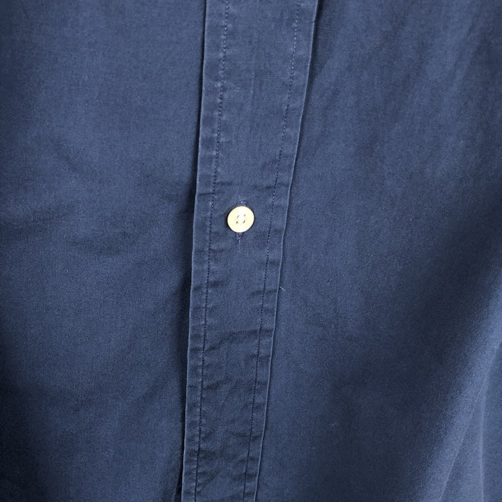 Ralph Lauren Classic Fit Short Sleeve Button Down Shirt Men's XL cotton navy blue type Vintage Second Hand