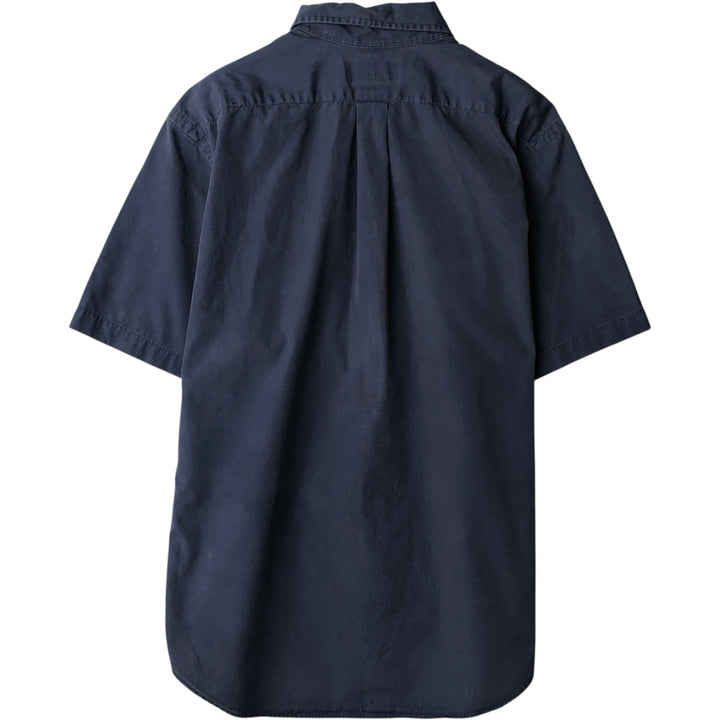 Ralph Lauren RALPH LAUREN short-sleeved button-down shirt, men's size L cotton navy blue type Vintage Second Hand