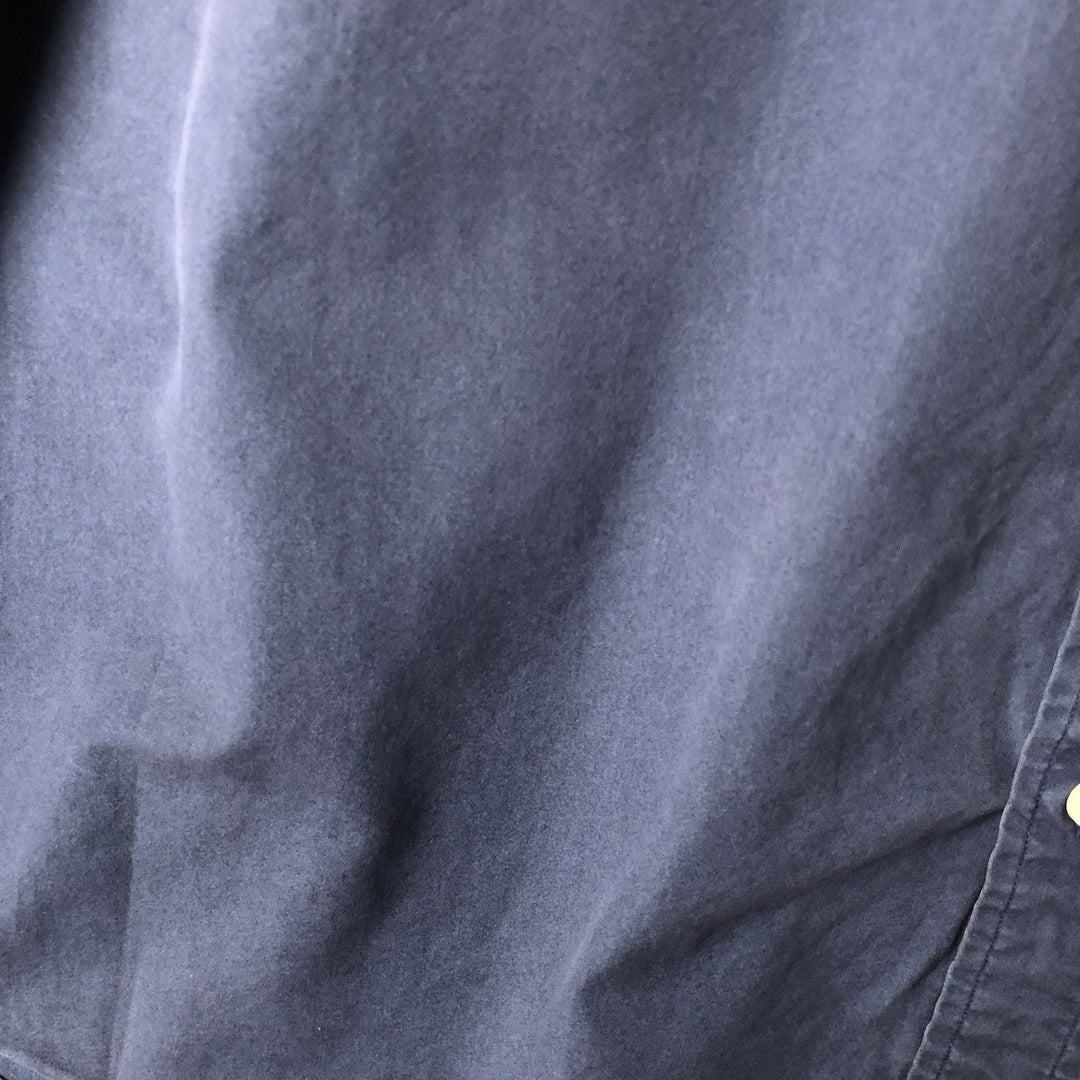 Ralph Lauren RALPH LAUREN short-sleeved button-down shirt, men's size L cotton navy blue type Vintage Second Hand