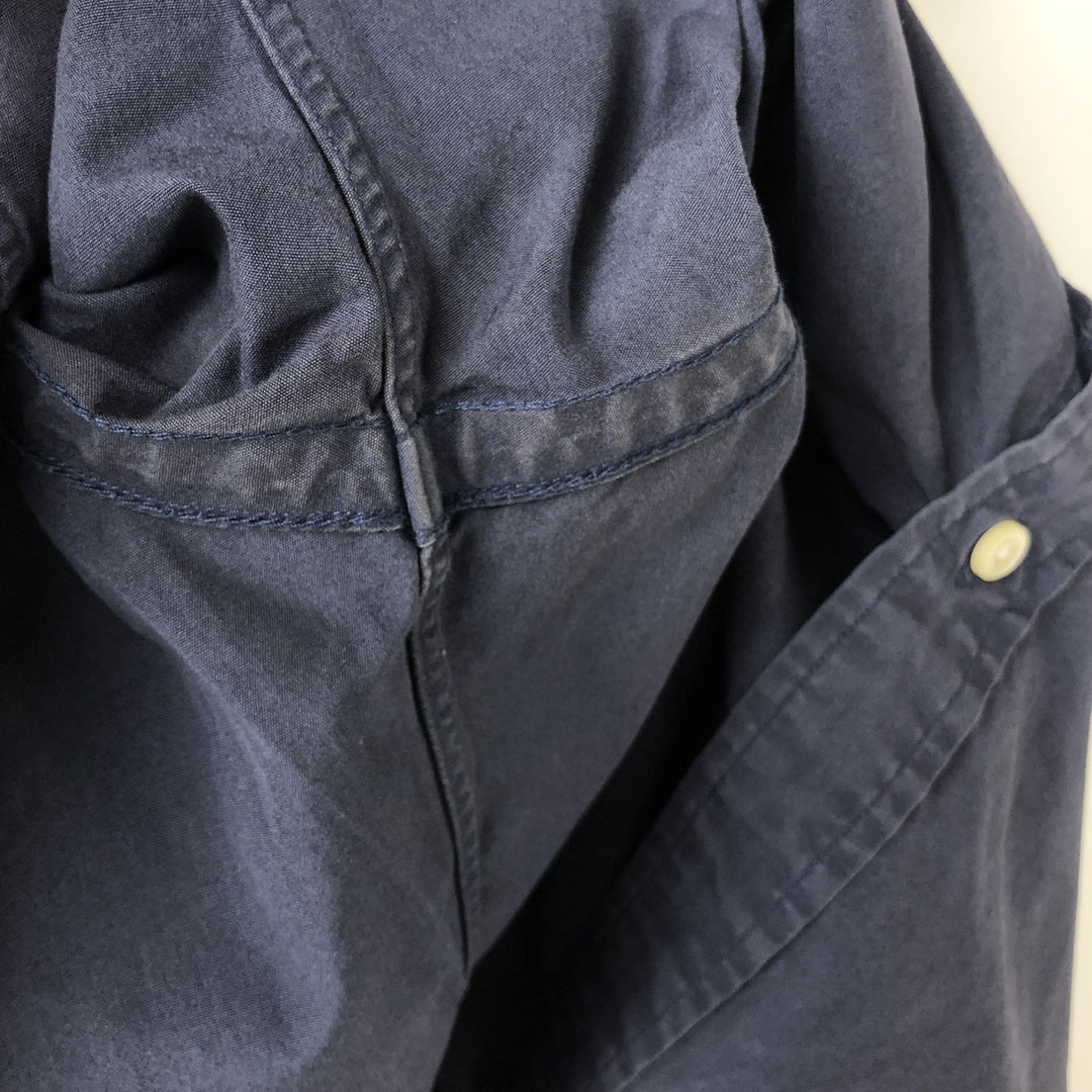 Ralph Lauren RALPH LAUREN short-sleeved button-down shirt, men's size L cotton navy blue type Vintage Second Hand