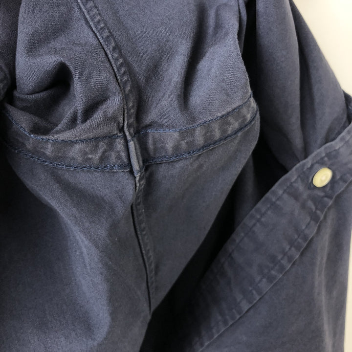 Ralph Lauren RALPH LAUREN short-sleeved button-down shirt, men's size L cotton navy blue type Vintage Second Hand
