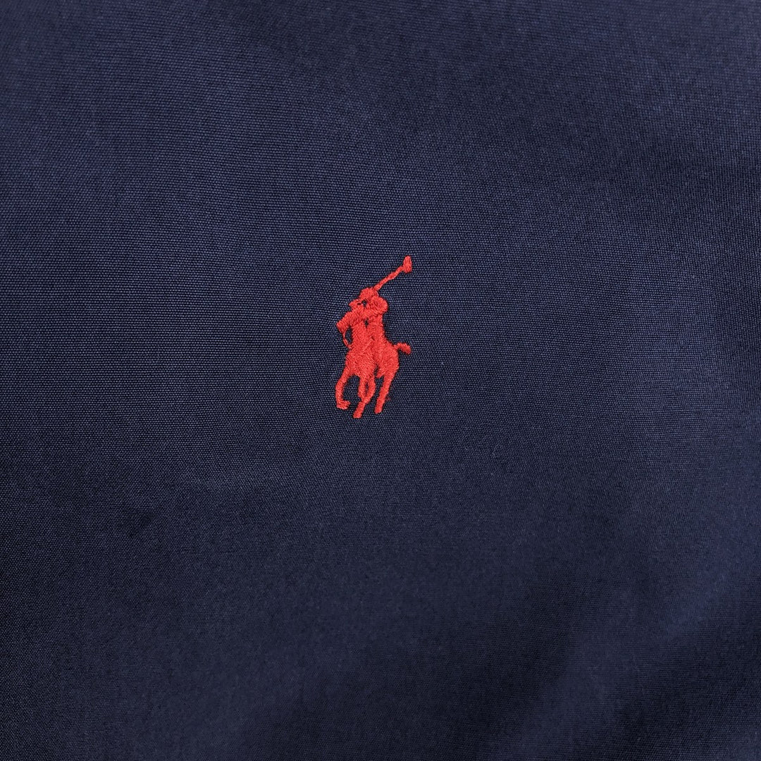 Ralph Lauren Classic Fit short sleeve button down shirt, men's size M cotton navy blue type Vintage Second Hand