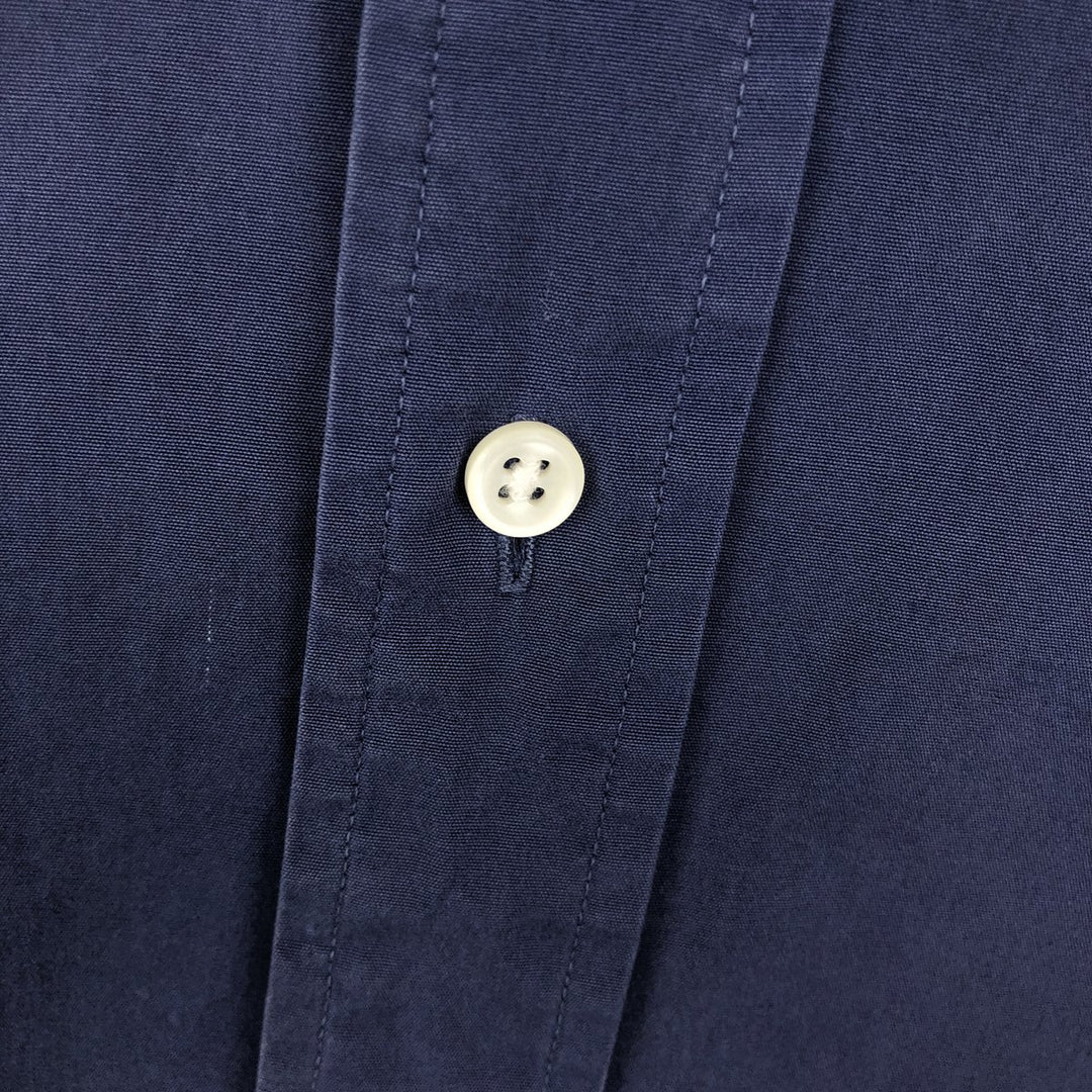 Ralph Lauren Classic Fit short sleeve button down shirt, men's size M cotton navy blue type Vintage Second Hand