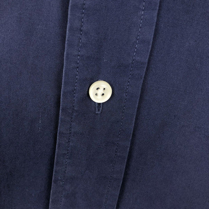 Ralph Lauren Classic Fit short sleeve button down shirt, men's size M cotton navy blue type Vintage Second Hand