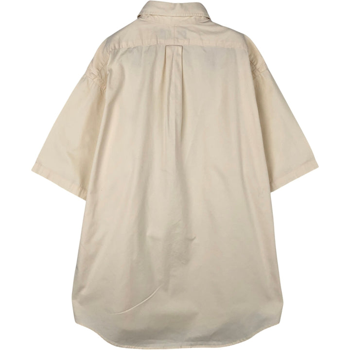 Ralph Lauren POLO by Ralph Lauren Short-Sleeve Button-Down Shirt, Made in Canada, Men's Size L (approx.) cotton ivory Vintage Second Hand