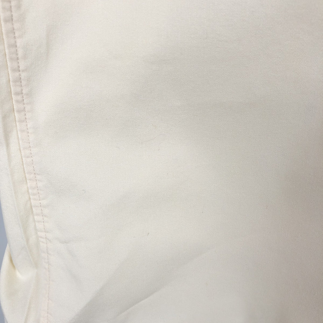 Ralph Lauren POLO by Ralph Lauren Short-Sleeve Button-Down Shirt, Made in Canada, Men's Size L (approx.) cotton ivory Vintage Second Hand