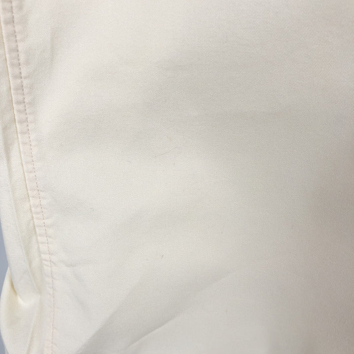 Ralph Lauren POLO by Ralph Lauren Short-Sleeve Button-Down Shirt, Made in Canada, Men's Size L (approx.) cotton ivory Vintage Second Hand
