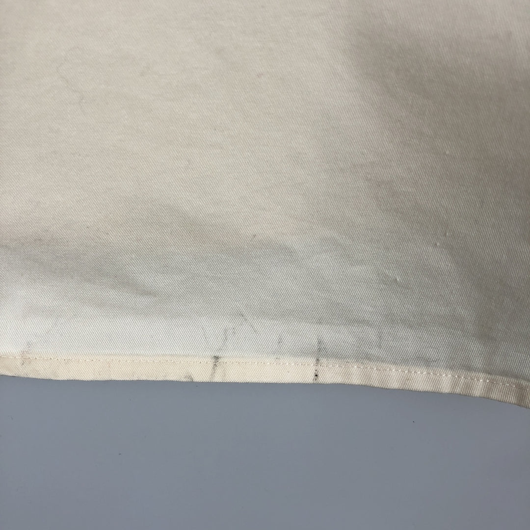 Ralph Lauren POLO by Ralph Lauren Short-Sleeve Button-Down Shirt, Made in Canada, Men's Size L (approx.) cotton ivory Vintage Second Hand