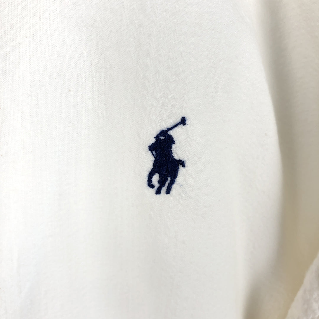 Ralph Lauren CLASSIC FIT seersucker short-sleeve button-down shirt, men's size XL (approx.) cotton white type Vintage Second Hand