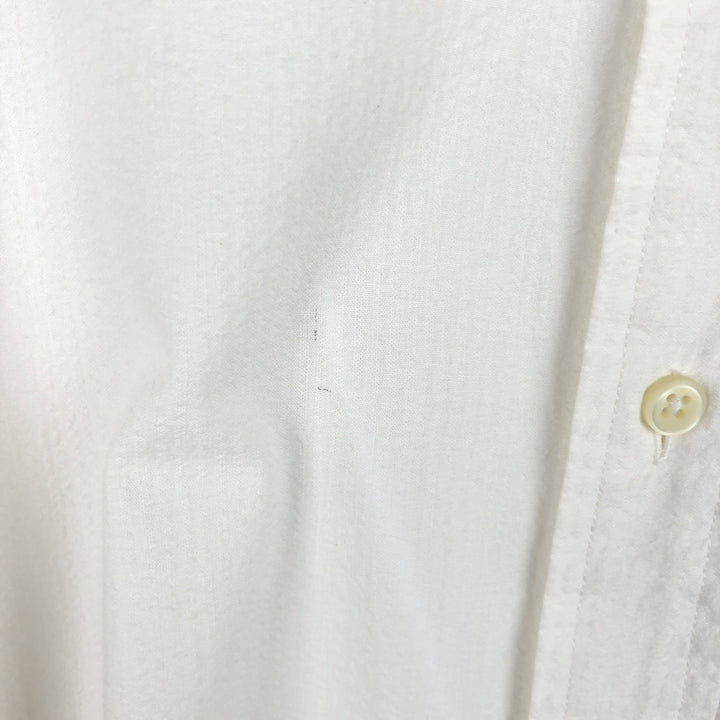 Ralph Lauren CLASSIC FIT seersucker short-sleeve button-down shirt, men's size XL (approx.) cotton white type Vintage Second Hand