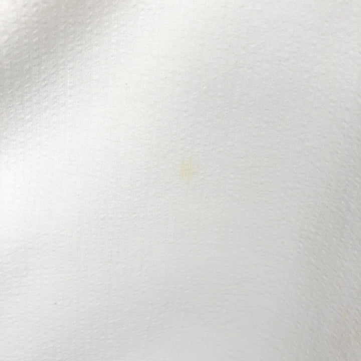 Ralph Lauren CLASSIC FIT seersucker short-sleeve button-down shirt, men's size XL (approx.) cotton white type Vintage Second Hand