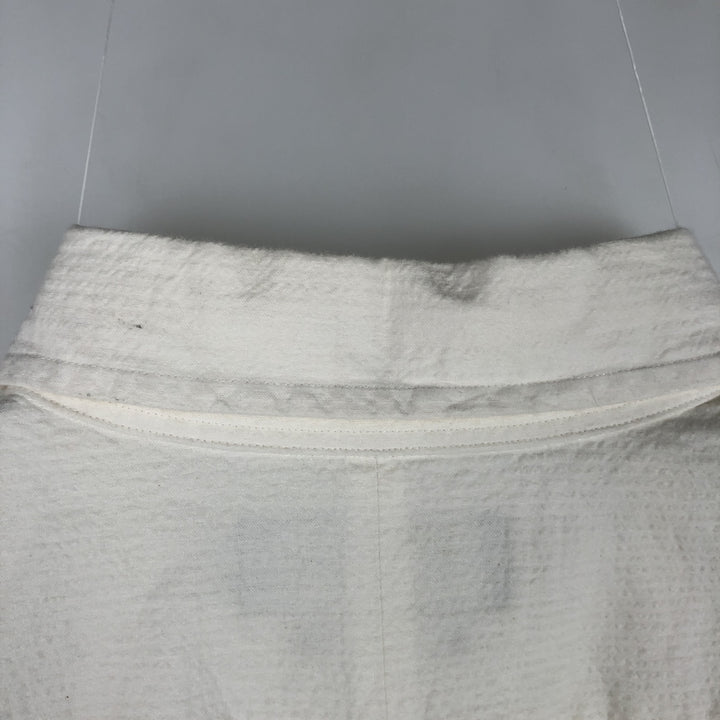 Ralph Lauren CLASSIC FIT seersucker short-sleeve button-down shirt, men's size XL (approx.) cotton white type Vintage Second Hand