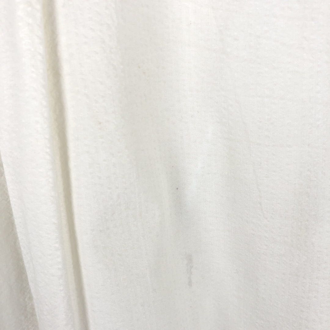 Ralph Lauren CLASSIC FIT seersucker short-sleeve button-down shirt, men's size XL (approx.) cotton white type Vintage Second Hand
