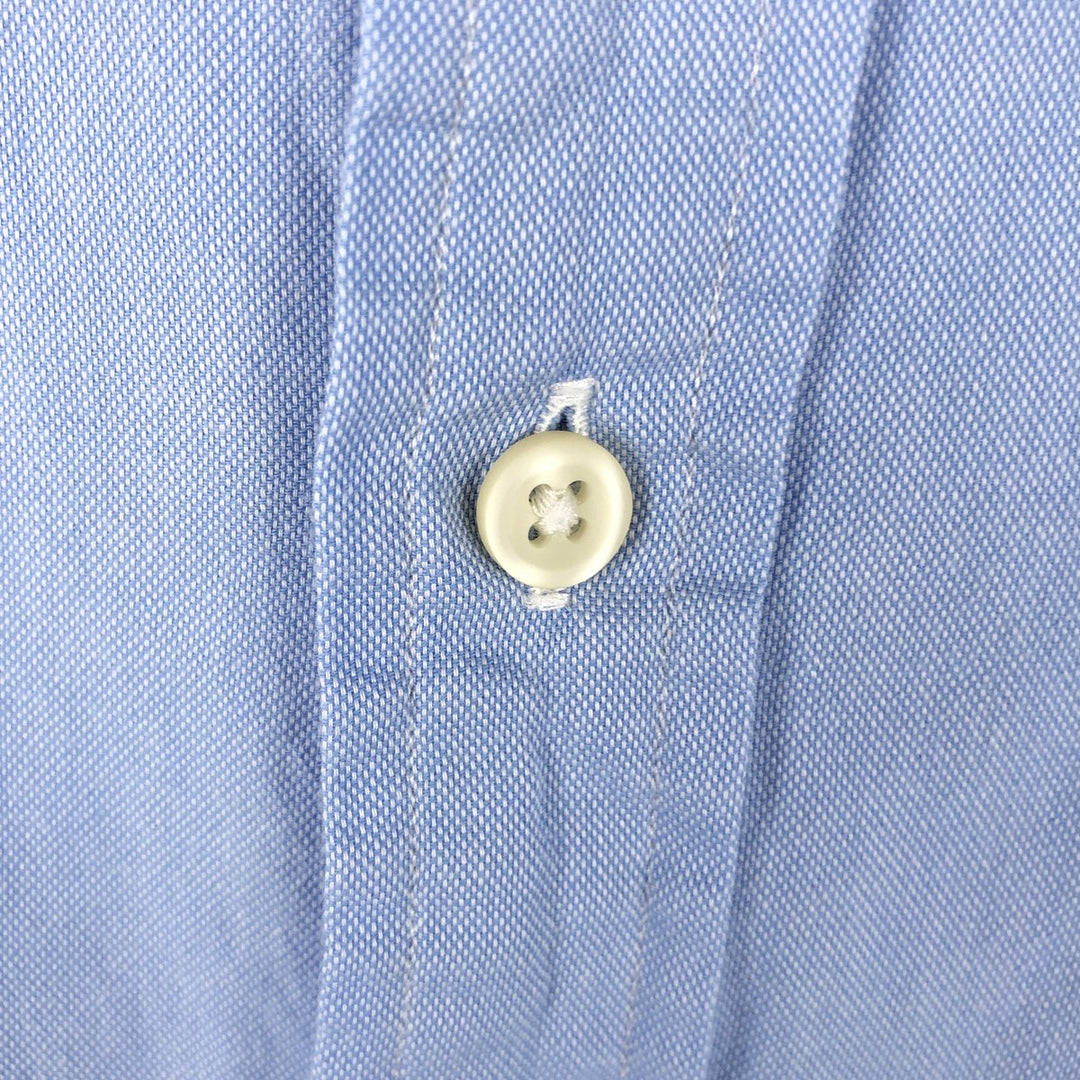 Ralph Lauren SLIM FIT Short-Sleeve Button-Down Shirt, Men's Size L (approx.) cotton blue type Vintage Second Hand