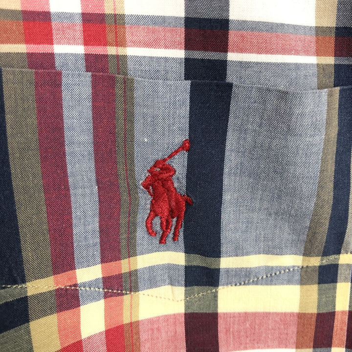 Ralph Lauren BLAKE short sleeve button down check shirt men's XL size cotton red type Vintage Second Hand