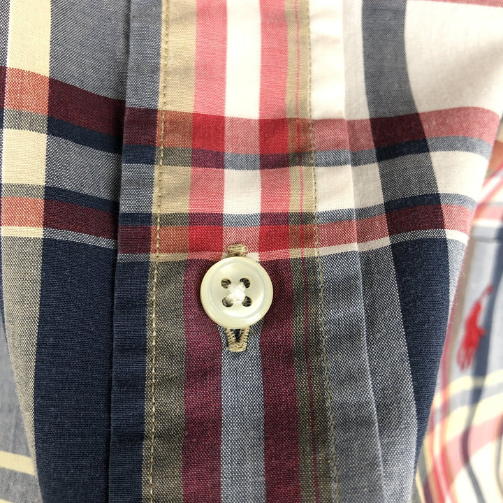 Ralph Lauren BLAKE short sleeve button down check shirt men's XL size cotton red type Vintage Second Hand