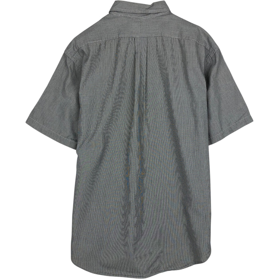 Ralph Lauren BLAKE short sleeve button down check shirt, men's size L cotton gray type Vintage Second Hand