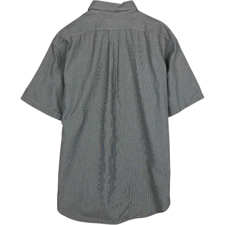Ralph Lauren BLAKE short sleeve button down check shirt, men's size L cotton gray type Vintage Second Hand