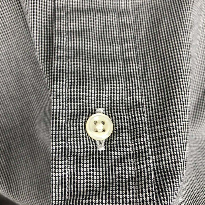 Ralph Lauren BLAKE short sleeve button down check shirt, men's size L cotton gray type Vintage Second Hand