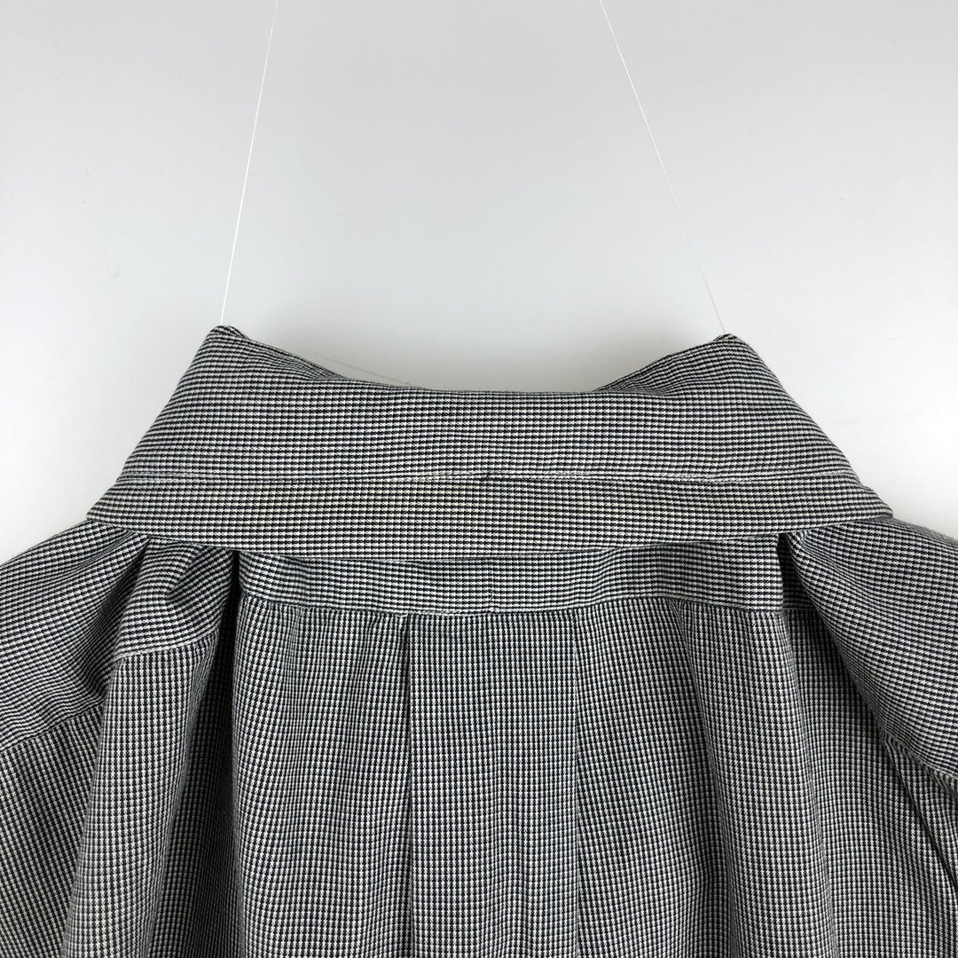 Ralph Lauren BLAKE short sleeve button down check shirt, men's size L cotton gray type Vintage Second Hand
