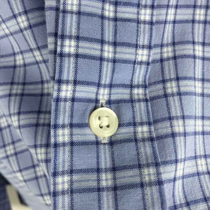 Ralph Lauren BLAKE short sleeve button down check shirt, men's size XXL cotton blue type Vintage Second Hand