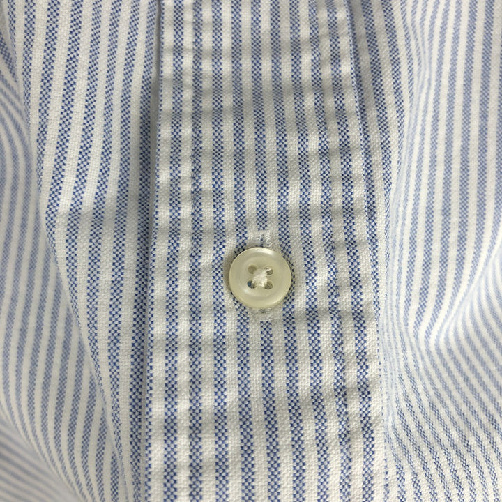 Ralph Lauren Classic Fit Short Sleeve Button Down Striped Shirt Men's XL cotton navy blue type Vintage Second Hand