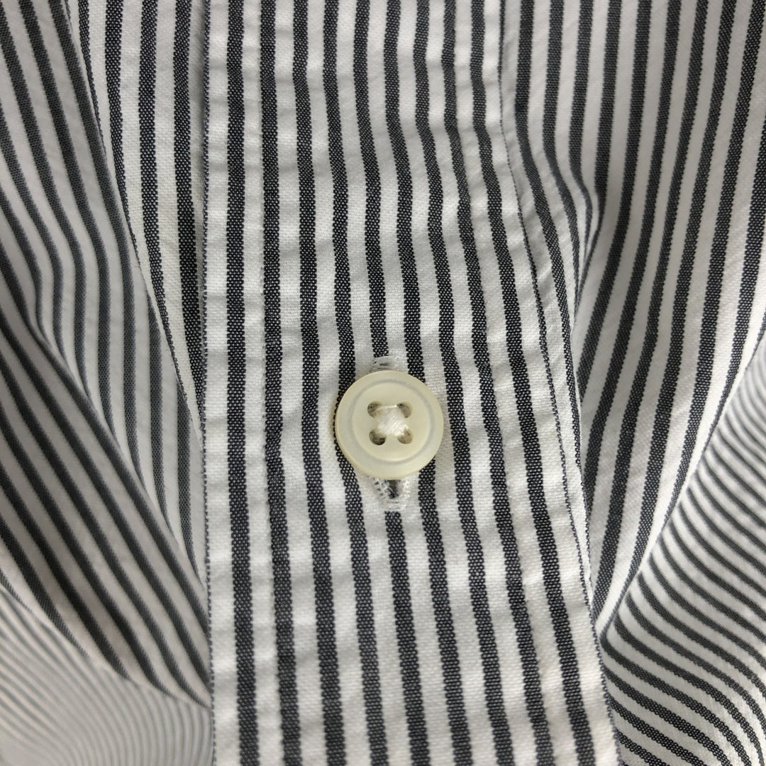 Ralph Lauren Classic Fit Short Sleeve Button Down Striped Shirt Men's XL cotton gray type Vintage Second Hand
