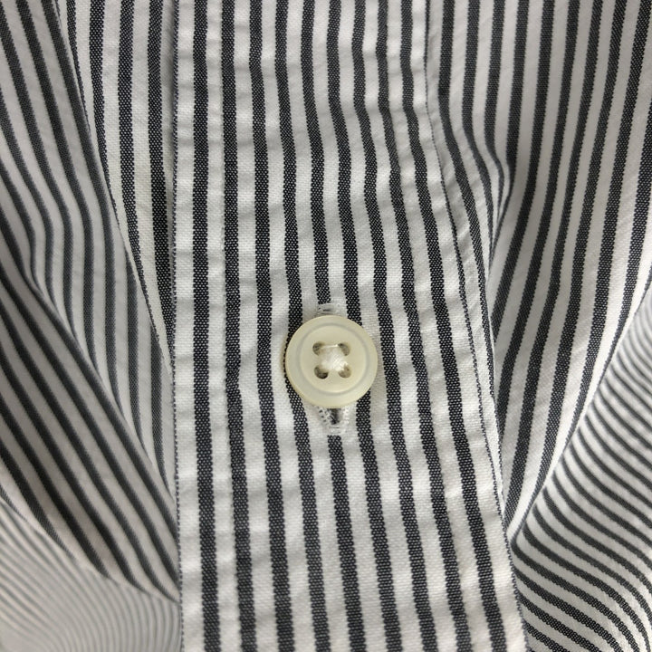 Ralph Lauren Classic Fit Short Sleeve Button Down Striped Shirt Men's XL cotton gray type Vintage Second Hand
