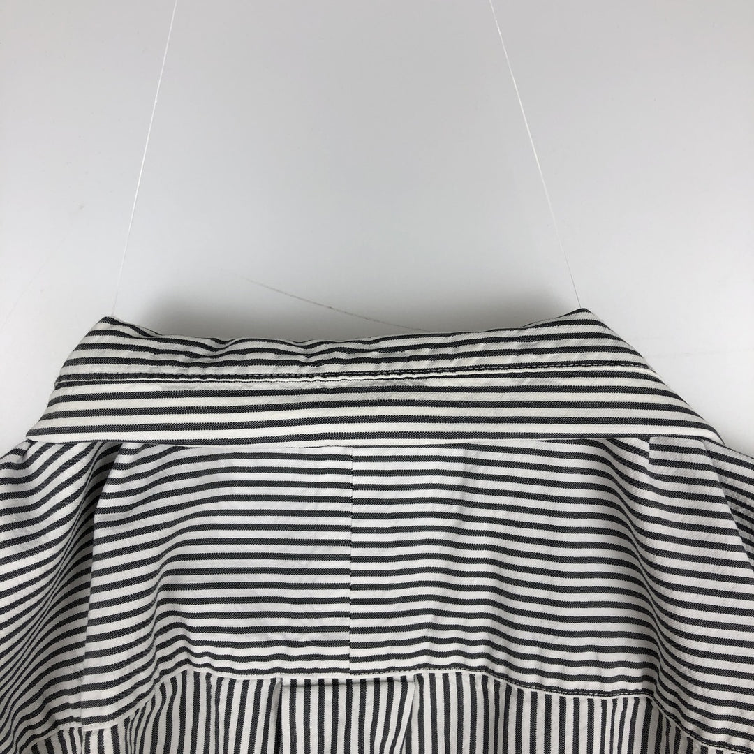Ralph Lauren Classic Fit Short Sleeve Button Down Striped Shirt Men's XL cotton gray type Vintage Second Hand