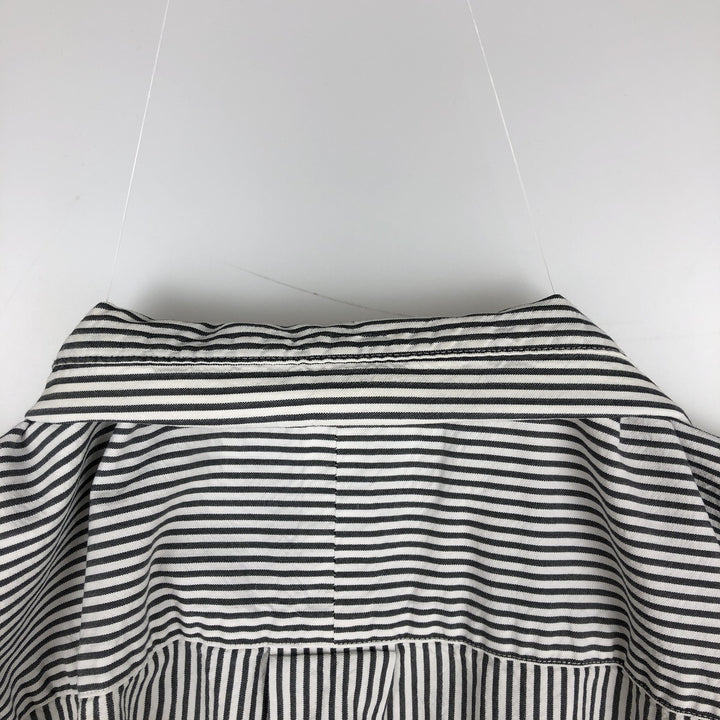 Ralph Lauren Classic Fit Short Sleeve Button Down Striped Shirt Men's XL cotton gray type Vintage Second Hand
