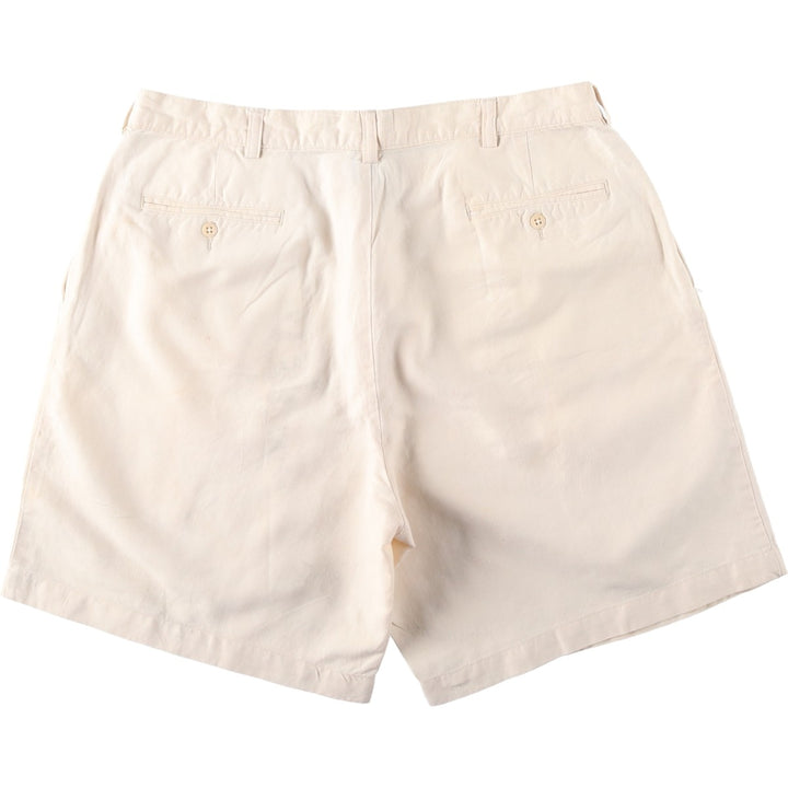 Ralph Lauren POLO by Ralph Lauren shorts, men's size W36 (approx.) linen pale white type Vintage Second Hand